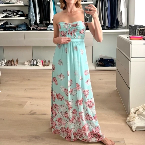 BCBGMaxAzria | Dresses | Strapless Maxi Dress By
